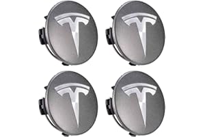4Pcs Car Hub Centre Caps for Tesla 60MM Emblem Wheel Center Caps DustProof Waterproof Accessories