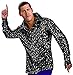 Rubie's mens Adult Costume Disco Shirt Party Supplies, Black/Silver, Large US