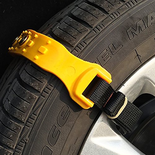 Besteamer Snow Chains Car Anti Slip Tire Chains Adjustable Anti-Skid Chains Car Tire Snow Chains Fits for Most Car/SUV/Truck-Set of 10 Width 185-295mm/7.2-11.6'' (Snow Chains)
