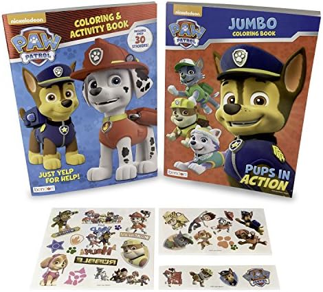 Paw Patrol Coloring Book Set by Mad Fun Toys (Coloring Book, Activity Book, Temporary Tattoos)