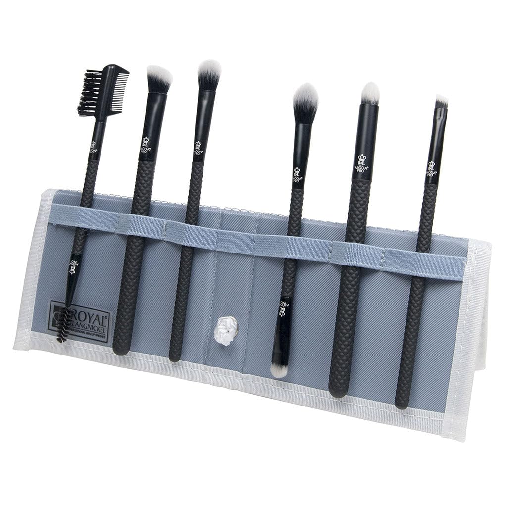 MODA Pro Travel Size Beautiful Eyes 7pc Makeup Brush Set with Pouch