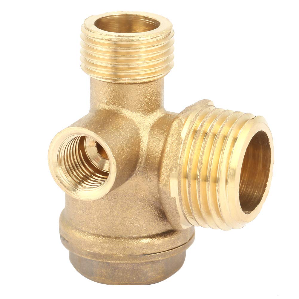 Air Compressor Check Valve, 3 Port Male Threaded Check Valve, 3-Way Brass Thread Check Valve - Image 3