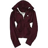 GORGLITTER Women's Zip Up Hoodie Sweatshirts Lightweight Graphic Fall Fashion Hooded Jackets