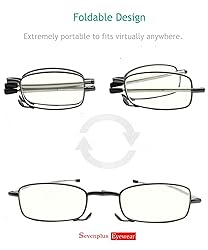 sevenplus 2 Pack Reading Glasses Blue Light