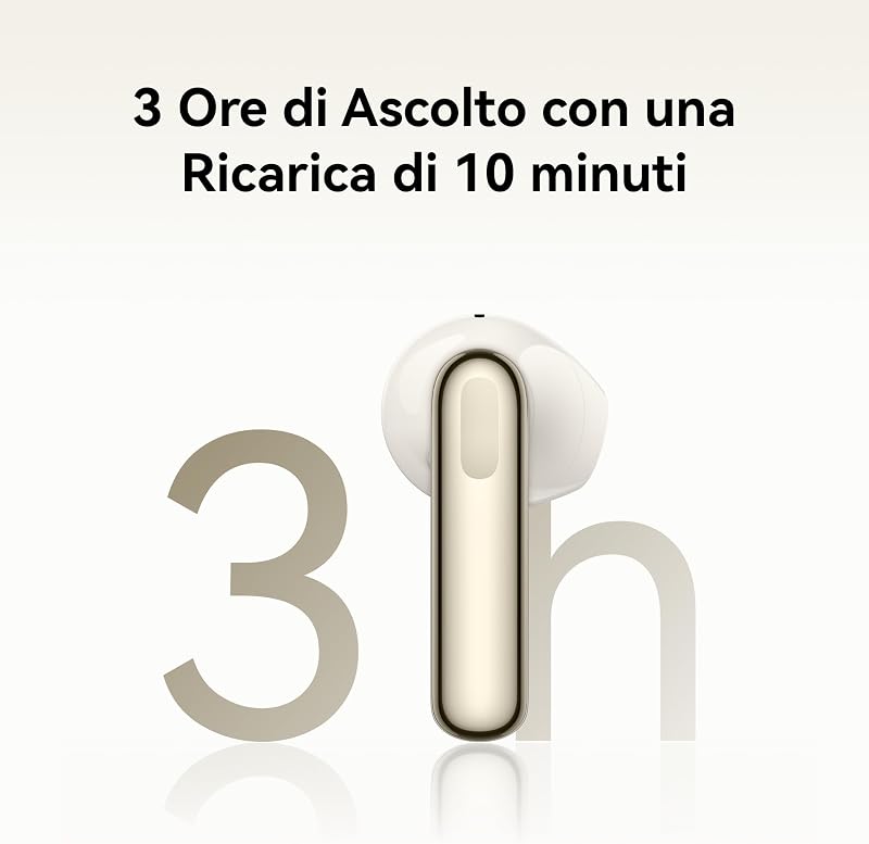 FreeBuds SE 3, cuffie con autonomia fino a 42 ore e in colorazione nera, leggere e compatte, ricarica rapida 10 minuti, connessione Bluetooth 5.4, IP54, Compatibili con iOS, Windows e Android.