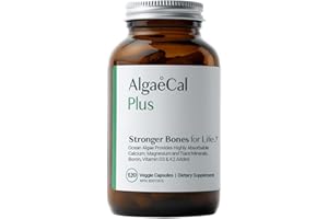 AlgaeCal Plus - Plant Based Calcium Supplement for Bone Health, Vitamin K2 MK-7 & Vitamin D3 (1000 IU), Magnesium, 13 Trace M