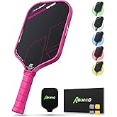 AKS Performance Series Pickleball Paddles Set - Toray T700 Raw Carbon Fiber Pickleball Paddle with Friction Surface, 16mm Powerful Polymer Core, Good Control & Spin Shots, USAP Approved
