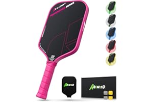 AOKMSEID AKS Performance Series Pickleball Paddles - Toray T700 Raw Carbon Fiber Pickleball Paddle with Physical Friction Surface, 16mm Powerful Polymer Core, Good Control & Spin Shots, USAPA Approved
