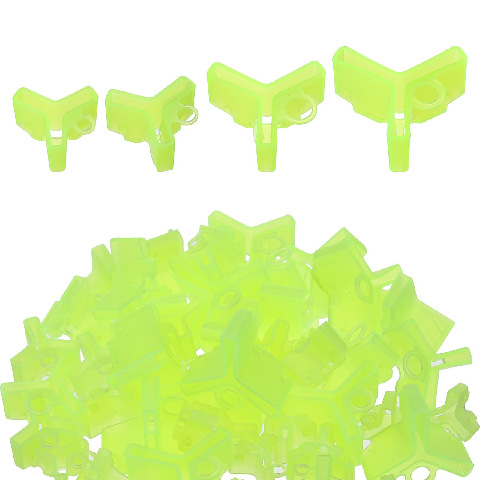 PATIKIL Fishing Hook Bonnets, 200 Pack Plastic Treble Hook Covers Hook Safety Caps Protectors Fit for Standard Size 1, 2, 3, 4, Yellow