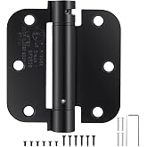 2 Pack | Self Closing Door Hinges 3.5&rdquo;&times;3.5&rdquo;, HBL' Automatic Door Closer Hinges with 5/8" Radius Corners, Adjustable Spring Door Hinge for Home, Garage &amp; Basement Doors.