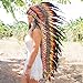 Novum Crafts Feather Headdress | Native American Indian Inspired | Choose Color (Rasta)