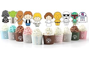 CORODER 20PCS Star Movie Cupcake Toppers For Birthday Party Cake Decorations Party Supply