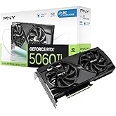 PNY NVIDIA GeForce RTX&trade; 5060 Ti 8GB OC Dual-Fan Graphics Card | 8GB G7, 128-bit, Boost Speed: 2692 MHz, SFF-Ready, PCIe&reg; 5.0, HDMI&reg;/DP 2.1, 2-Slot, NVIDIA Blackwell Architecture, DLSS 4.5