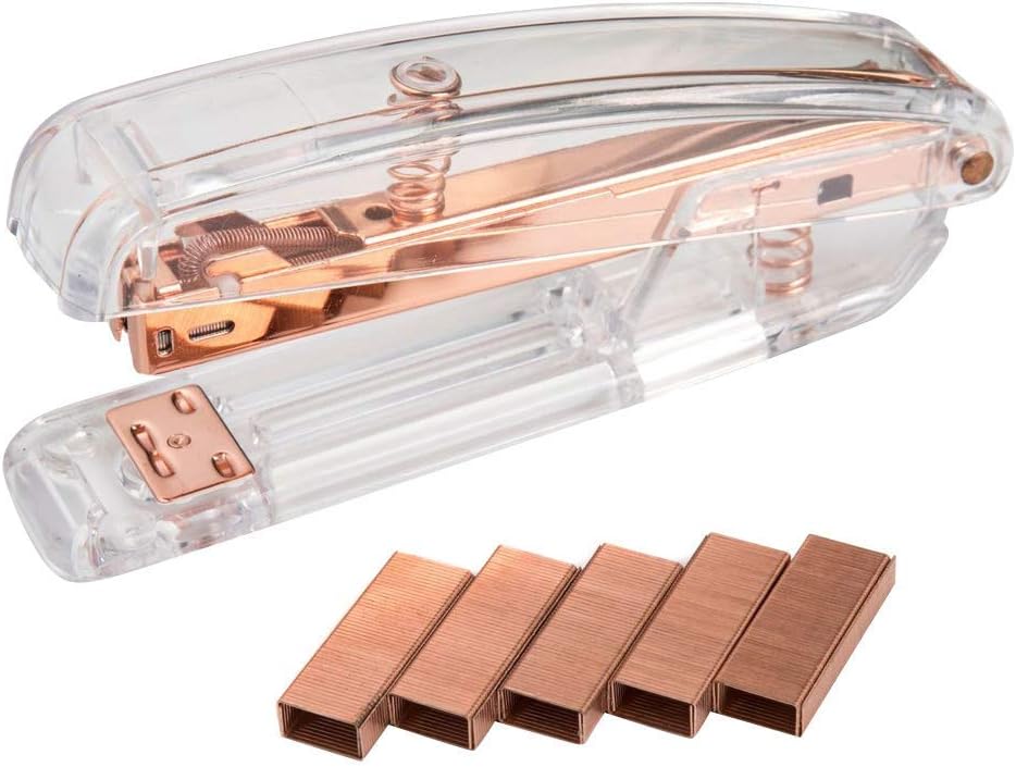 Ktimor Tacker Roségold Hochwertige Transparent Kunststoff Tacker Büro ...
