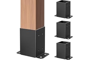 ORIGLE 4x4 Post Base, 4x4 Post Bracket 4PCS, Inner Size 3.6x3.6 inch Fence Post Anchor, Wood Post Brackets for Pavilion Deck 