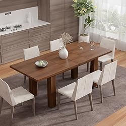 Extendable Dining Table for 6-10 Person, 55'' to