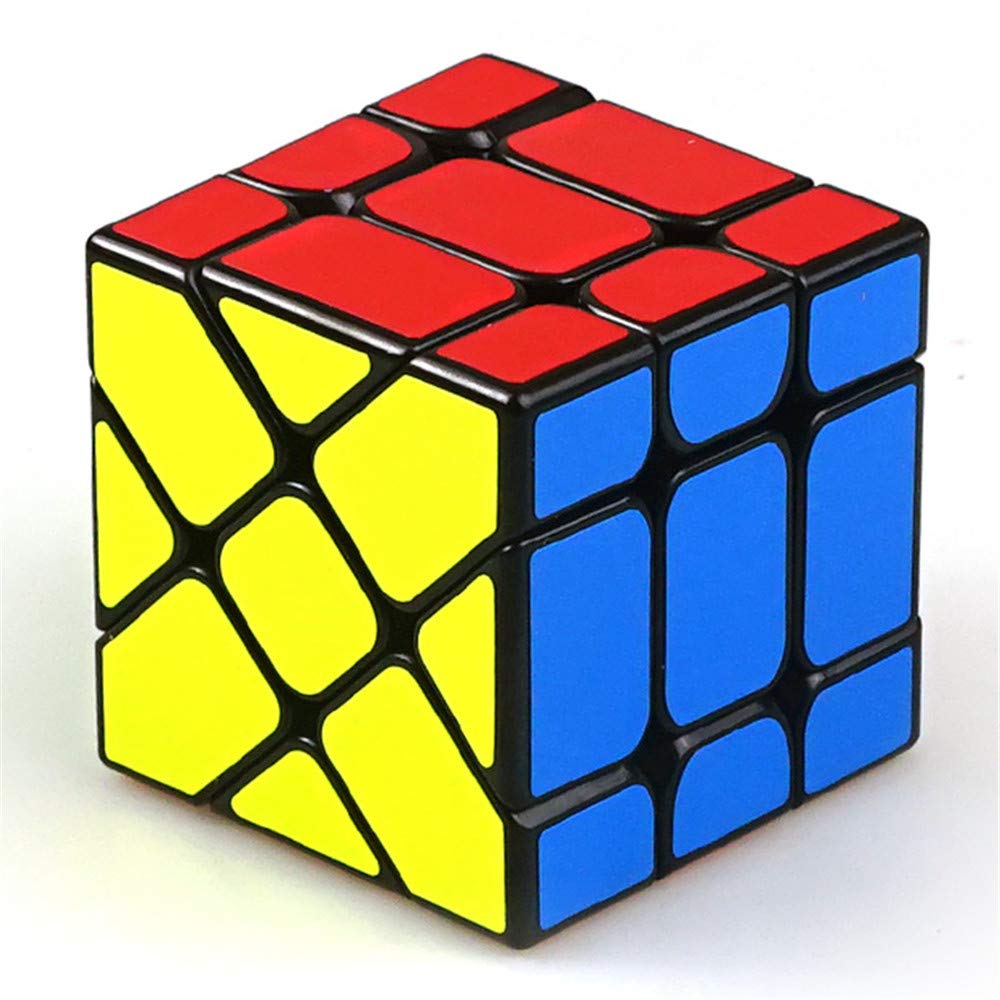 Oostifun YONGJUN YJ Fisher Yileng V2 Cube 3x3x3 Shape Mod Twisty Puzzle Smooth Cube Brain Teaser Puzzle Toys (Black)