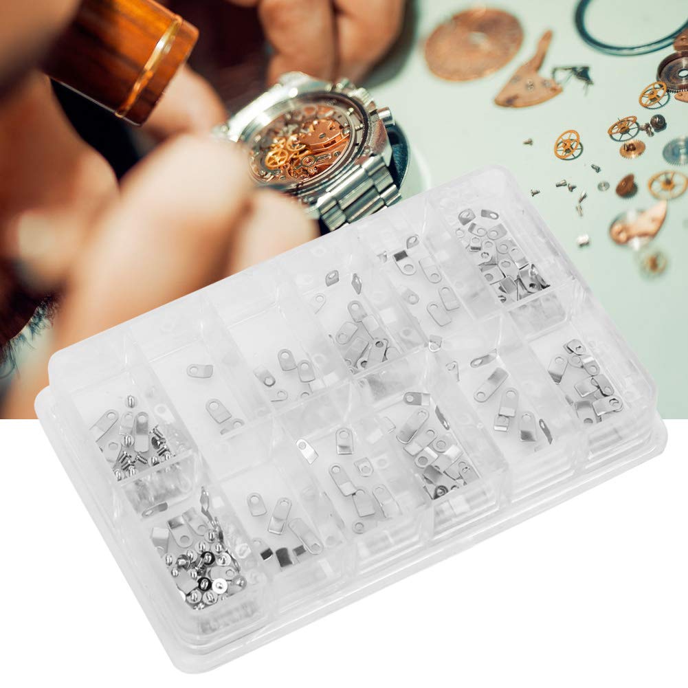 240 Piece Watch Case Screw Kit for Movement Fixing - Compatible with 2824 2836 2846 Movements - Includes Curved Washers Adapters