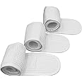 Bleu Bath (3 Pack Adjustable Facial Makeup Headband with Magic Tape Pure Natural Terry Waffle Sweat-Absorbent Facial Spa Headband Facial Washing Shower Wrap Yoga Sports Hairband (Waffle White)