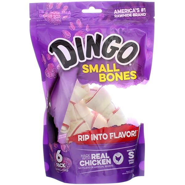 DINGO 95005 SMALL WHITE RAWHIDE DOG BONES 6...