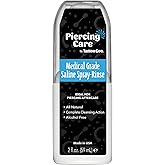 Tattoo Goo Saline-Spray Rinse, Aftercare Spray & Rinse for Piercings - Safely Cleans with Sodium Chloride 99.9% - 2 oz