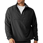 Aulemen Men's Casual Quarter Zip Pullover-Athletic Windbreaker Lightweight Jackets Hiking Golf for Men Mock Neck with Pockets