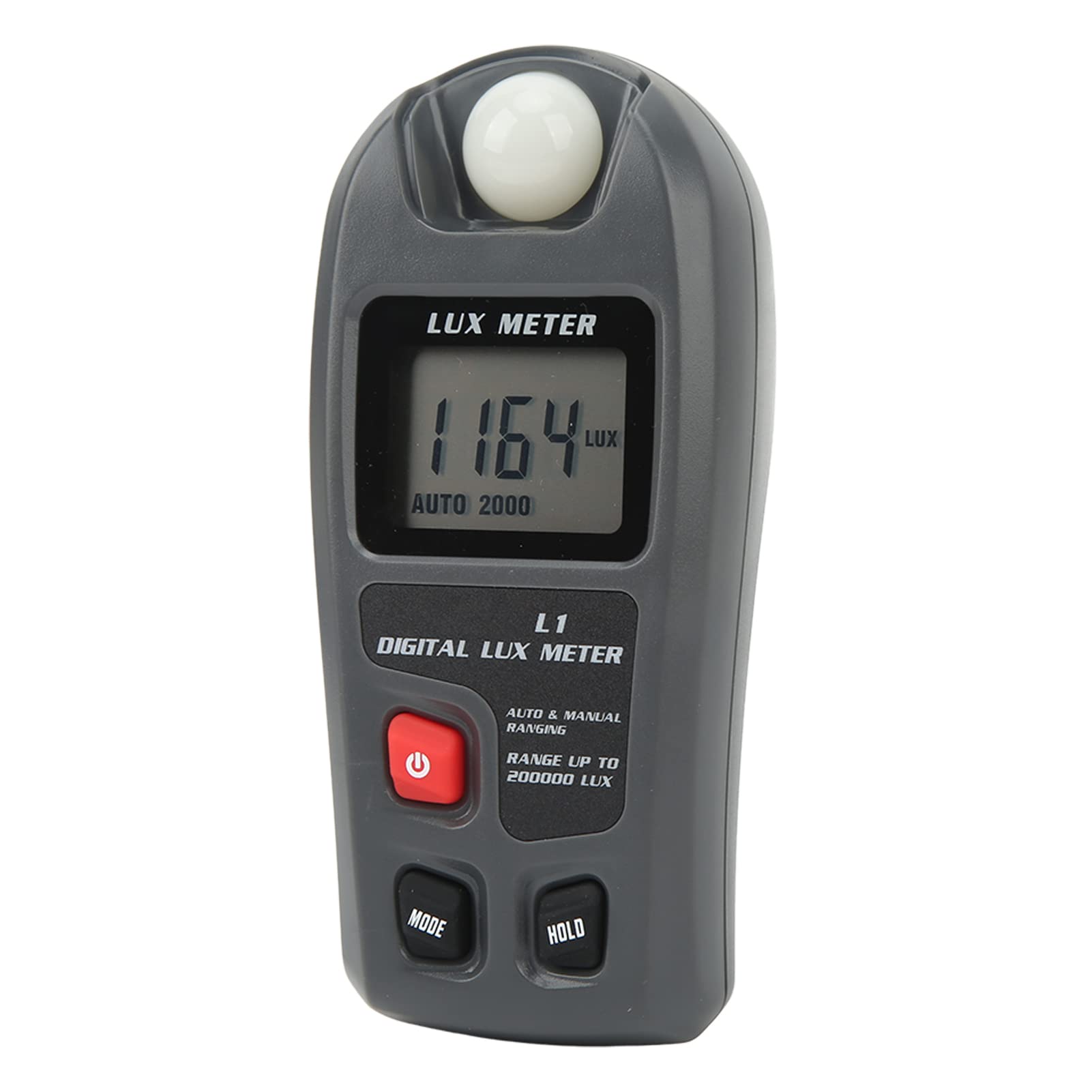 Digital Illuminance Light Meter with LCD Display, Wide Range 0.1-200,000 Lux, High Accuracy, Auto Ranging, Portable for Photography, Indoor Plants, and Outdoor