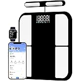 Gdncbm Scale for Body Weight - 8 Electrodes High Precision Digital Scale for BMI - 56 Body Composition Metrics - Bluetooth Bathroom Scale with LED for Home/Fitness