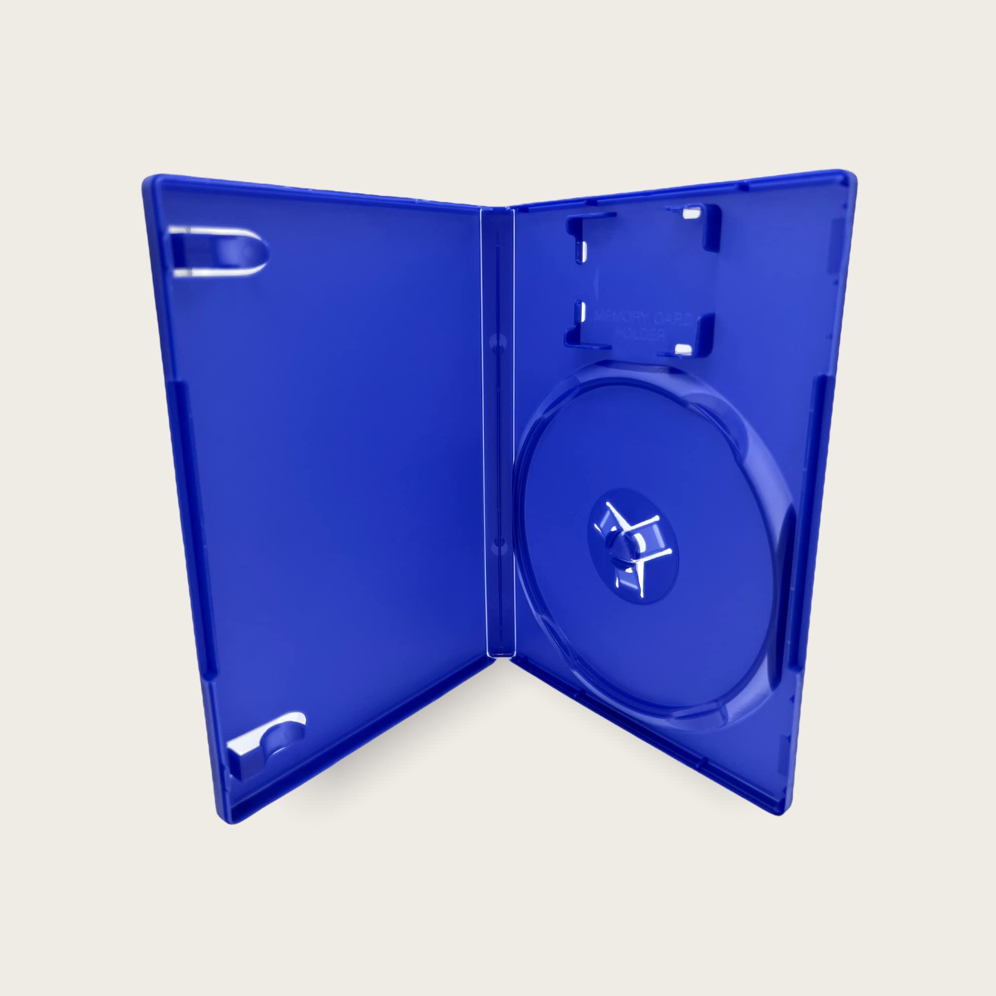 25 X PlayStation PS2 Game Cases - Blue Replacement Game Case with Card Holder Slot By Dragon Trading®