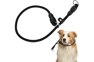 TIESOME Dog Collar, Slip Dog Training Choke Collar, Round Nylon Rope Collar No Pull P-Collar for Small Medium Large Dogs (S, 