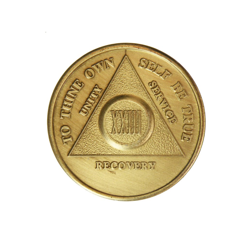 23 Year Bronze AA (Alcoholics Anonymous) - Sobriety/Birthday/Anniversary/Recovery/Medallion/Coin/Chip