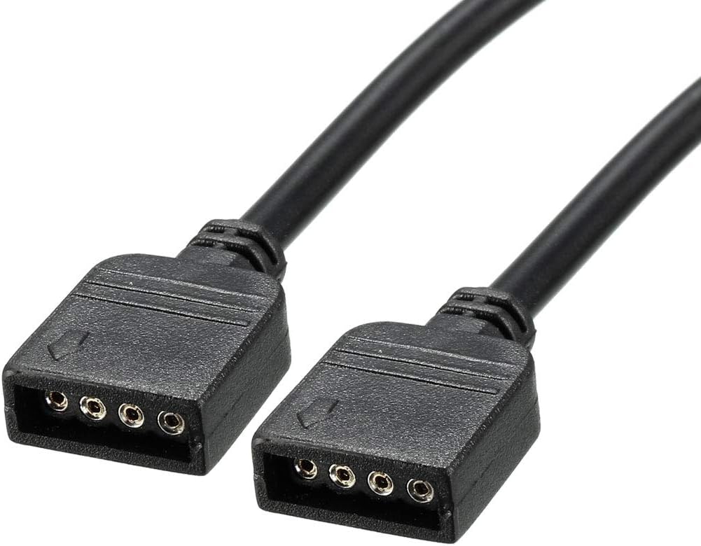 sourcing map RGB Splitter Cable Female to Female 4 Pin Extension Connector Cord Wire for 5050 3528 LED Light Strips 2M Length 2Pcs - Image 4