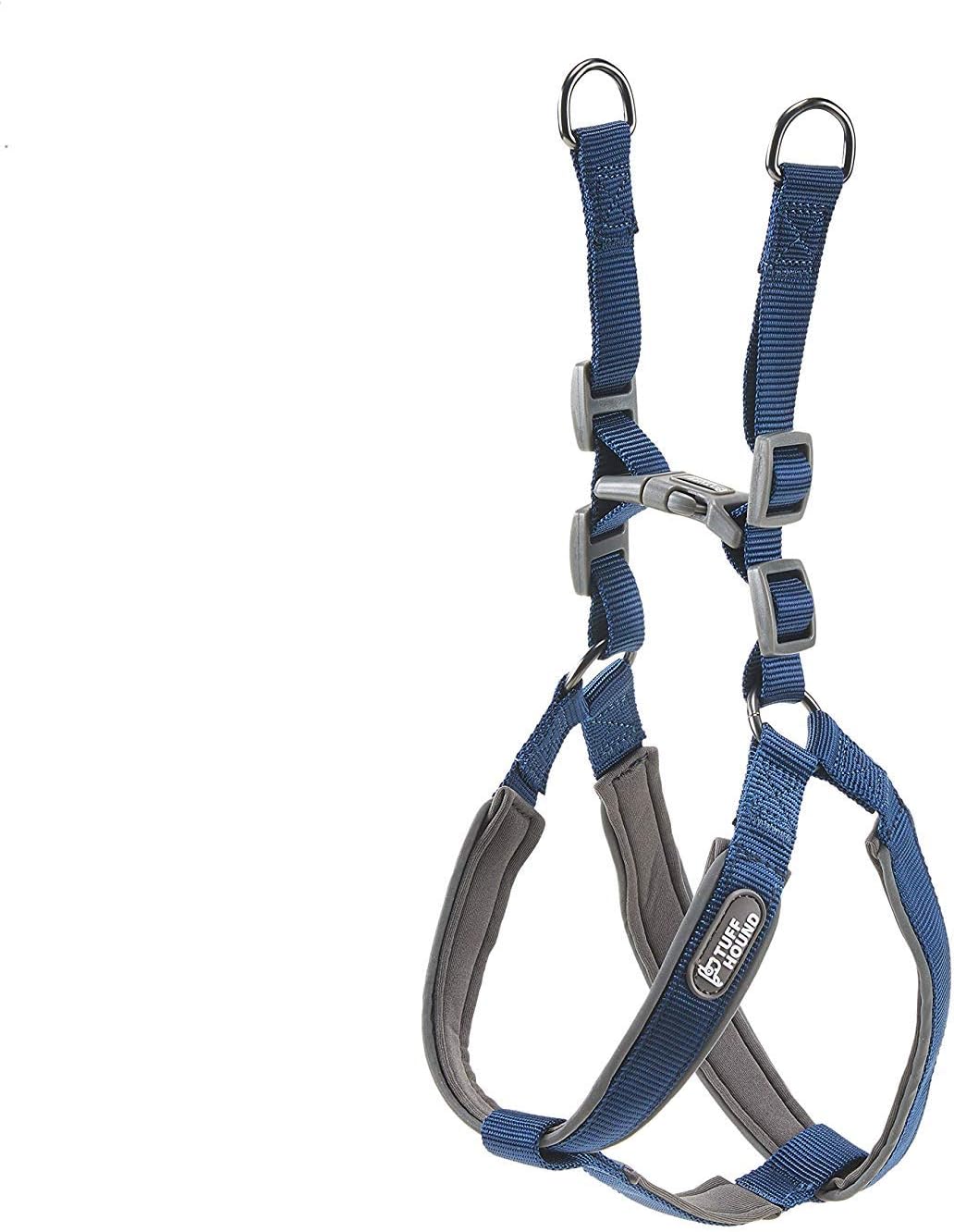 Louvra Step In Dog Harness Adjustable Soft Pet Harness Extra Large Quick On and Off Easy Control Safety Harnesses for Medium Fat Large Dogs Training Walking(XL,Blue)