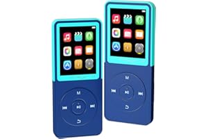 GOPOSOO Mp3 Player with Bluetooth,Classic Portable Walkman Mp3 & Mp4 Players,HiFi Sound Music Player with SD Card Slot/Photo Viewe/Video Play/FM Radio/Recorder/E-Book for Kids,Long Battery Life Blue 16GB