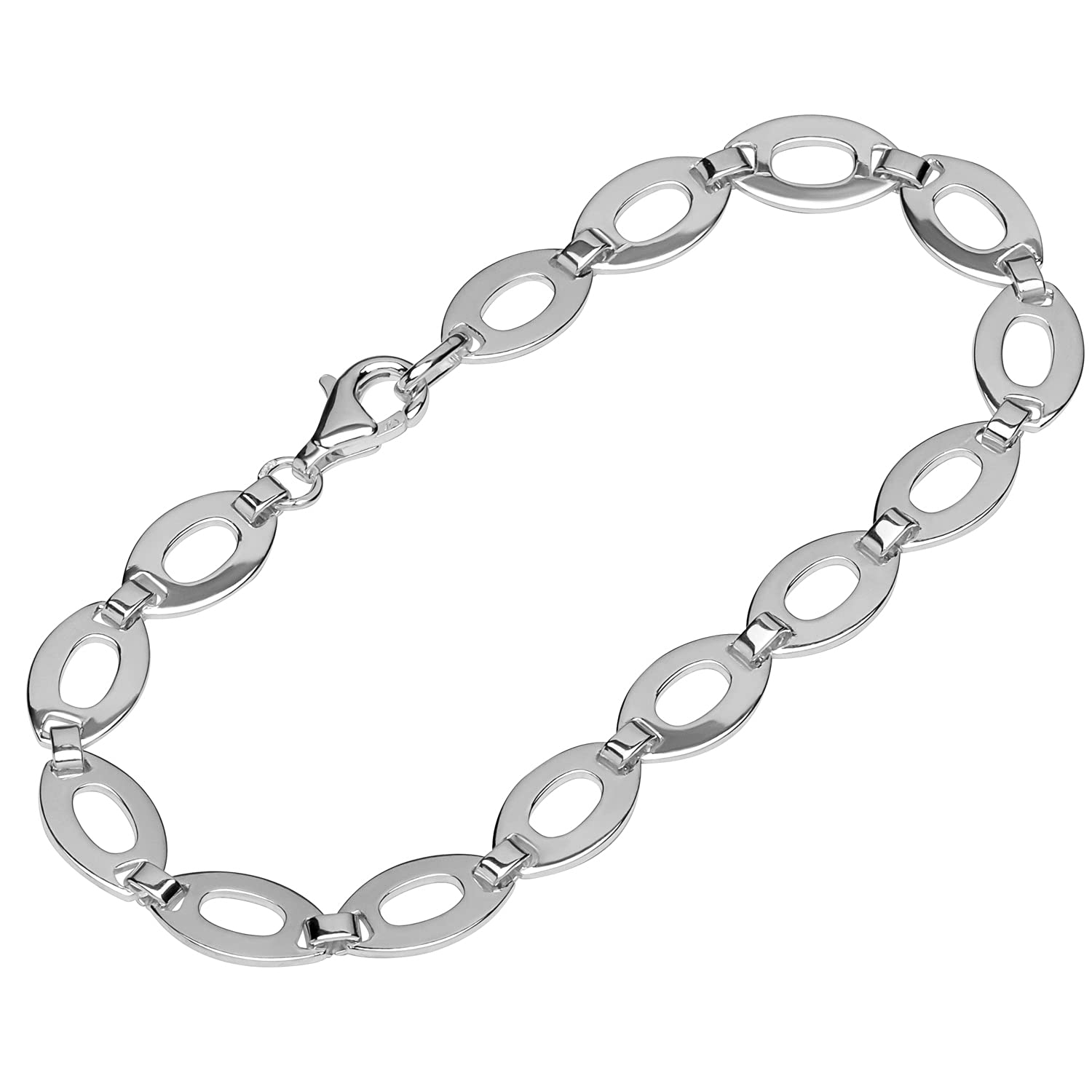 NKlaus bracelet 925 sterling silver 19cm calla chain ladies designer bracelet chain exquisite 12708