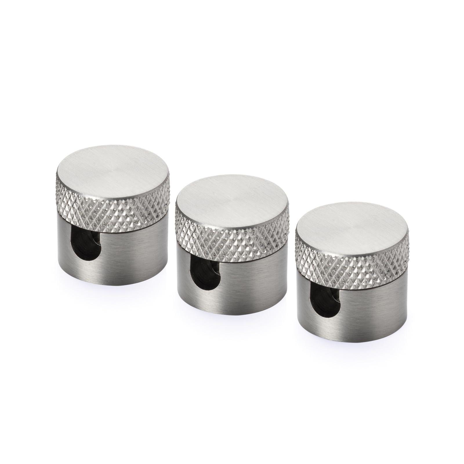 ORION LIGHTSTYLE Wall and Ceiling Pin, 3 Pieces, (Diameter 19 mm), Height 18 mm, Cable Holder as Ceiling Mount for Textile Cables, Matt Nickel