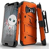 HTC 10 Case, Zizo [Bolt Series] with [HTC 10 Tempered Glass Screen Protector] Kickstand [12 ft. Military Grade Drop Tested] Holster Belt Clip - HTC 10