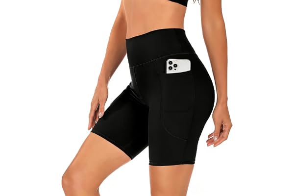 Shorts Academia Feminino Short Cintura Alta de Yoga Treino Ginástica Modeladora Com Bolso
