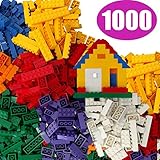 FLASH SALE | 1000 Building Bricks - Tight Fit and Compatible with All Major Brands - Most are Large Blocks