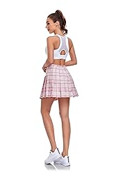 Pink Plaid Pleated Skirt for Toddler Girls High