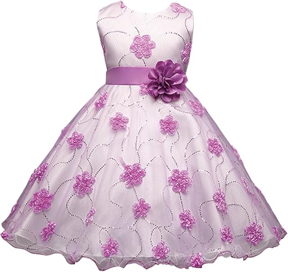 Amazon ファンタストコスチューム 子供 ドレス ガールズ ワンピース キッズドレス フラワードレス ノースリーブドレス 刺繍 結婚式 発表会 演奏会など 女の子ドレス キッズ ドレス 花嫁介添人ドレス ピアノ発表会 子どもドレス フォーマル 通販