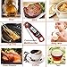 Digital Grill Thermometer,Digital Cooking Thermometer, Instant Read Meat Thermometer With Long Probe,waterproof, Calibration Function For Kitchen BBQ Grill Smoker Cooking Outdoor, Black …