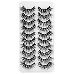 BlueSmurfs False Eyelashes Cat Eye Lashes Bulk Faux