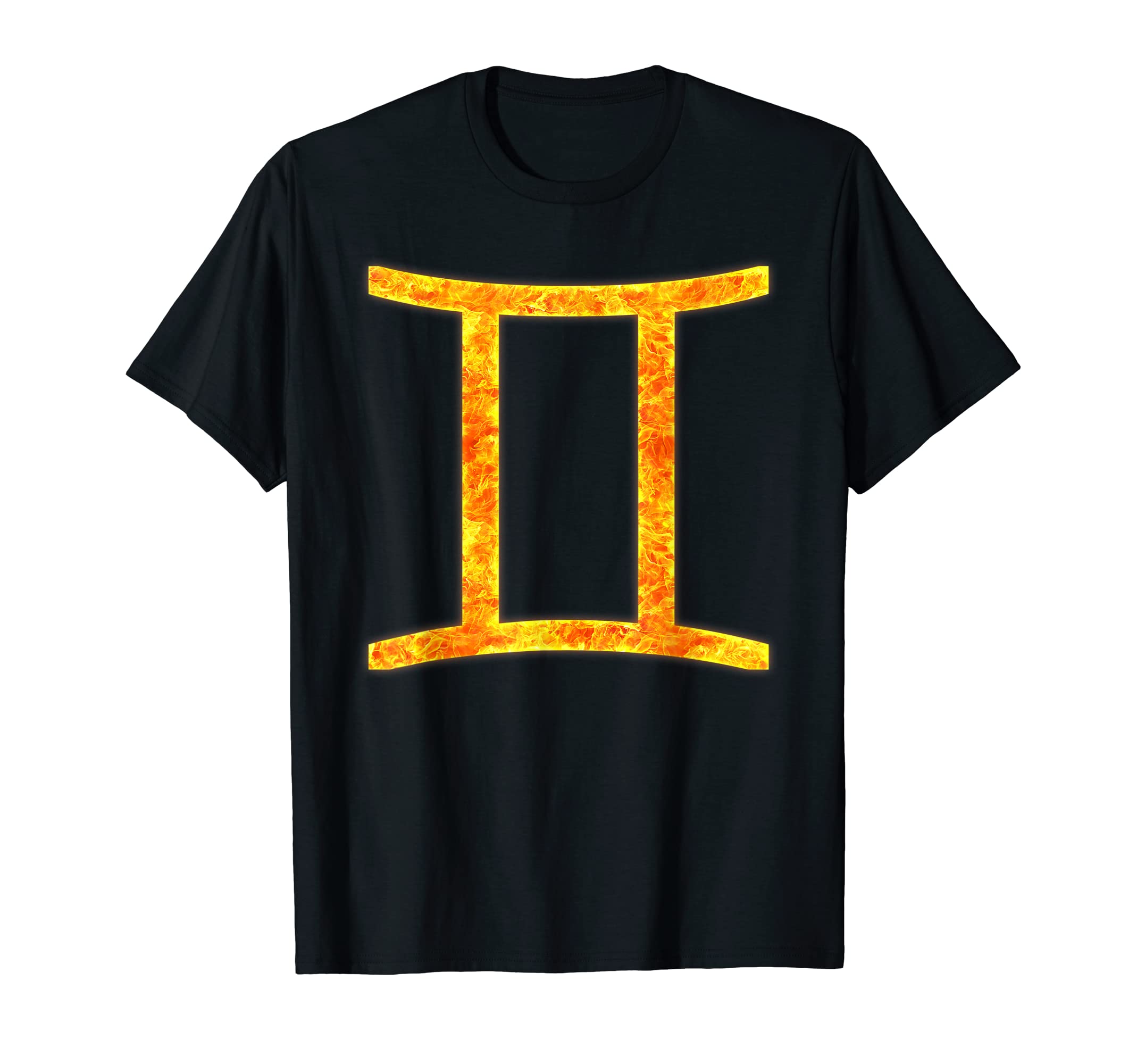 Gemini Zodiac Astrology Fire Flames Burning T-Shirt