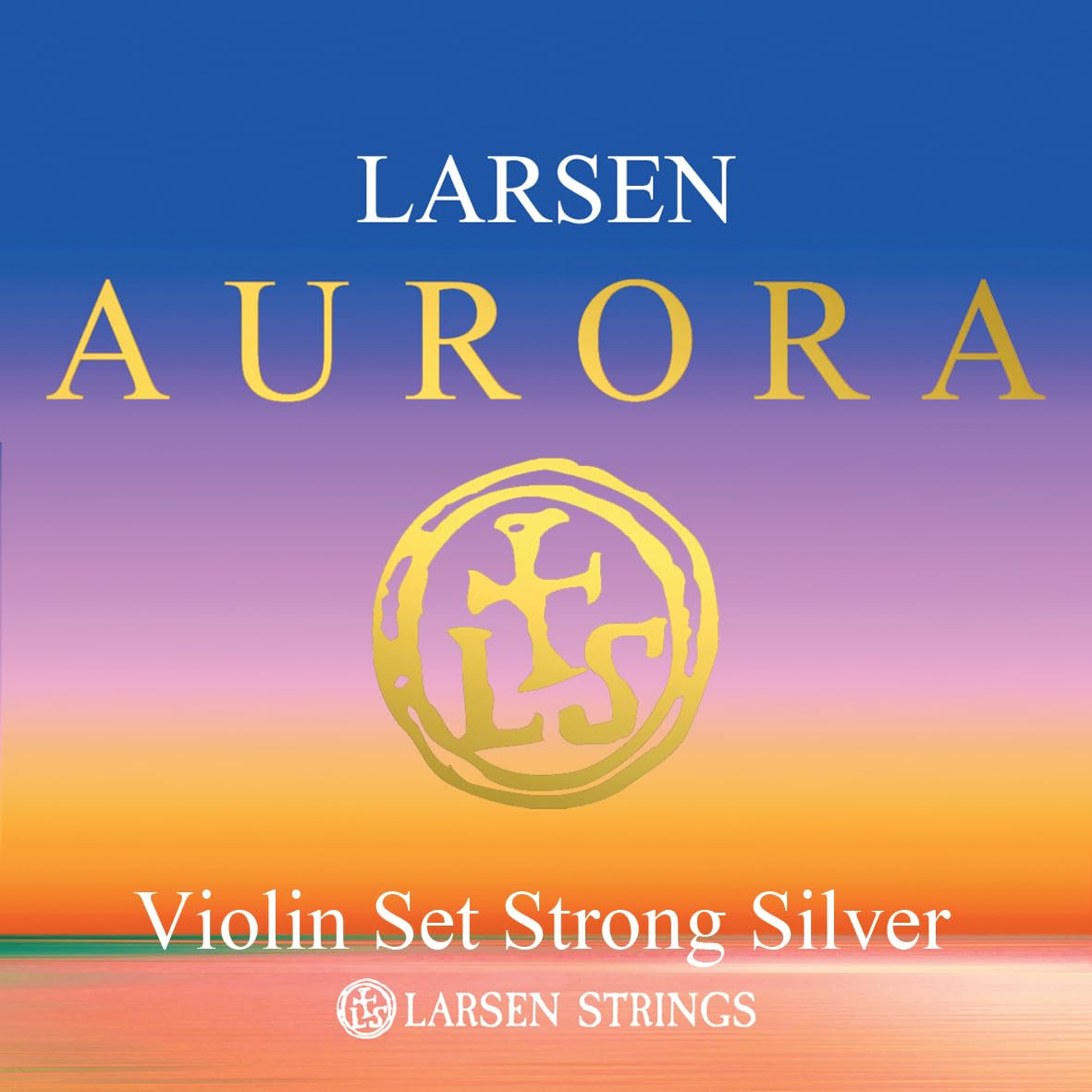 LARSEN STRINGS Aurora violin strings set 4/4 with D Silver Strong