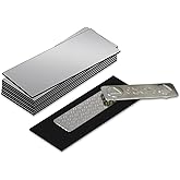 Name Badge Blanks with Magnetic Backing - 10 Pack Brushed Silver 1" X 3"