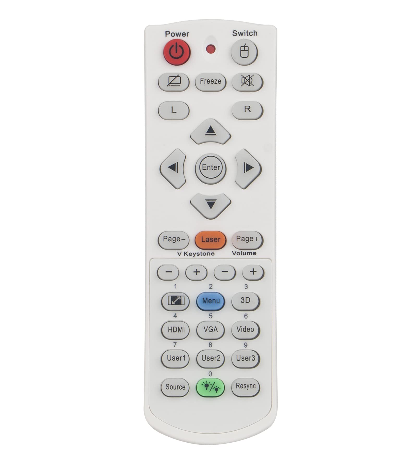 ALLIMITY Replace Remote Control fit for ViewSonic Projectors LM-2401 IR1304L