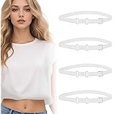 4pcs Adjustable Elastic Crop Tucks Band for Shirts,Shirt Tuck Band Women,Shirts Tuck Bands Shirt Cropping Bands for Jeans Pants Dresses Change The Style of Your Tops
