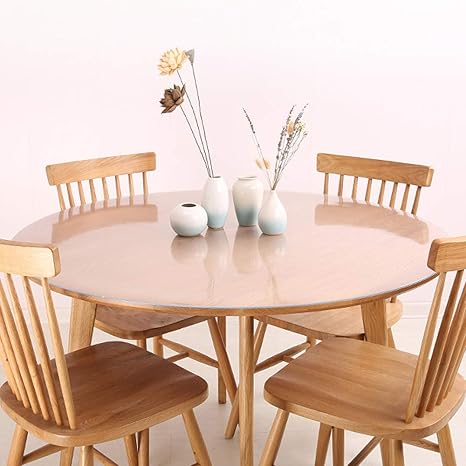 Amazon Zijinjiajuテーブルマット 透明 円形 テーブルクロス ビニール 学習机 デスクマット1 0mm 1 5mm 2 0mm 3 0mm 厚手 防水 耐油テーブルクロス 透明 カット 耐熱円形 撥水耐久汚れに耐える手入れ簡単サイズ選択可能 カスタマイズ可能 透明厚さ2 0mm