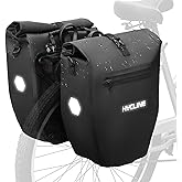 Hycline Waterproof Bike Panniers Bag: Bicycle Rear Rack Bags 28L | Quick-Release System Handle | Crossbody Shoulder Strap | Reflective | Cycling Commuting Touring Shopping